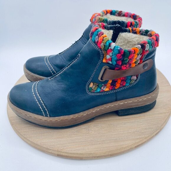Boho! Rieker Felicitas Blue Ankle Booties - Picture 5 of 10